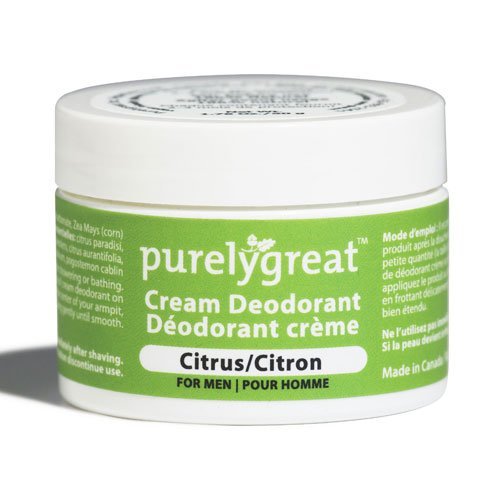 All Natural Men’s Deodorant, Long-Lasting Natural Deodorant for Daily Use, Aluminum-Free Cream Deodorant for Men, EWG Verified Handcrafted Vegan Deodorant, Citrus, 50 g