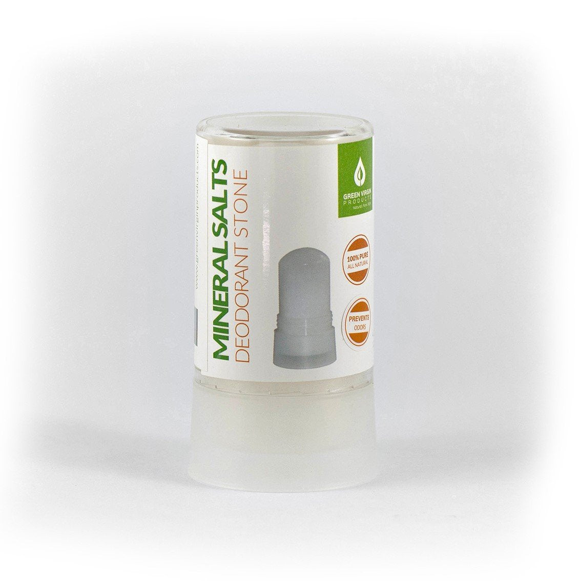 100% Pure, All Natural, Mineral Salts Deodorant Stone, Green Virgin Products