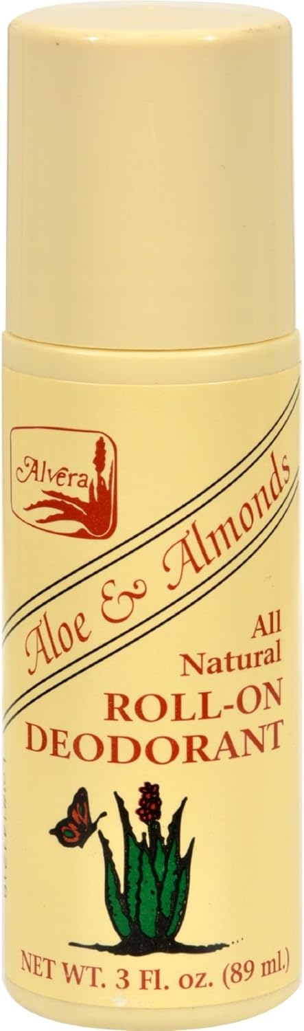 All Natural Roll-On Deodorant Aloe & Almonds 3 fl Ounce (89 ml) Liquid