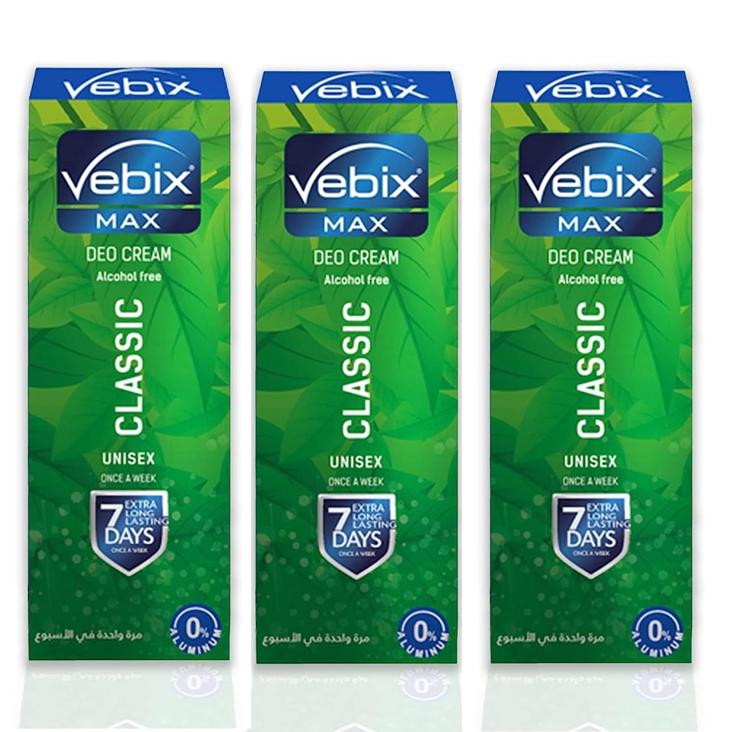 3Pack Vebix Deodorant Cream Unisex - Alcohol Free Deodorant for Women, All Natural Deodorant for Men, Odor Protection All Week Antiperspirant Deodorant, Skin Deodorant for Women