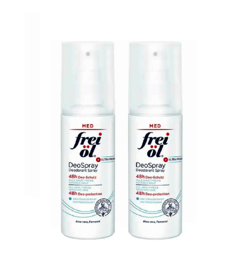 2xPack Frei öl Med Deodorant Spray -200 ml